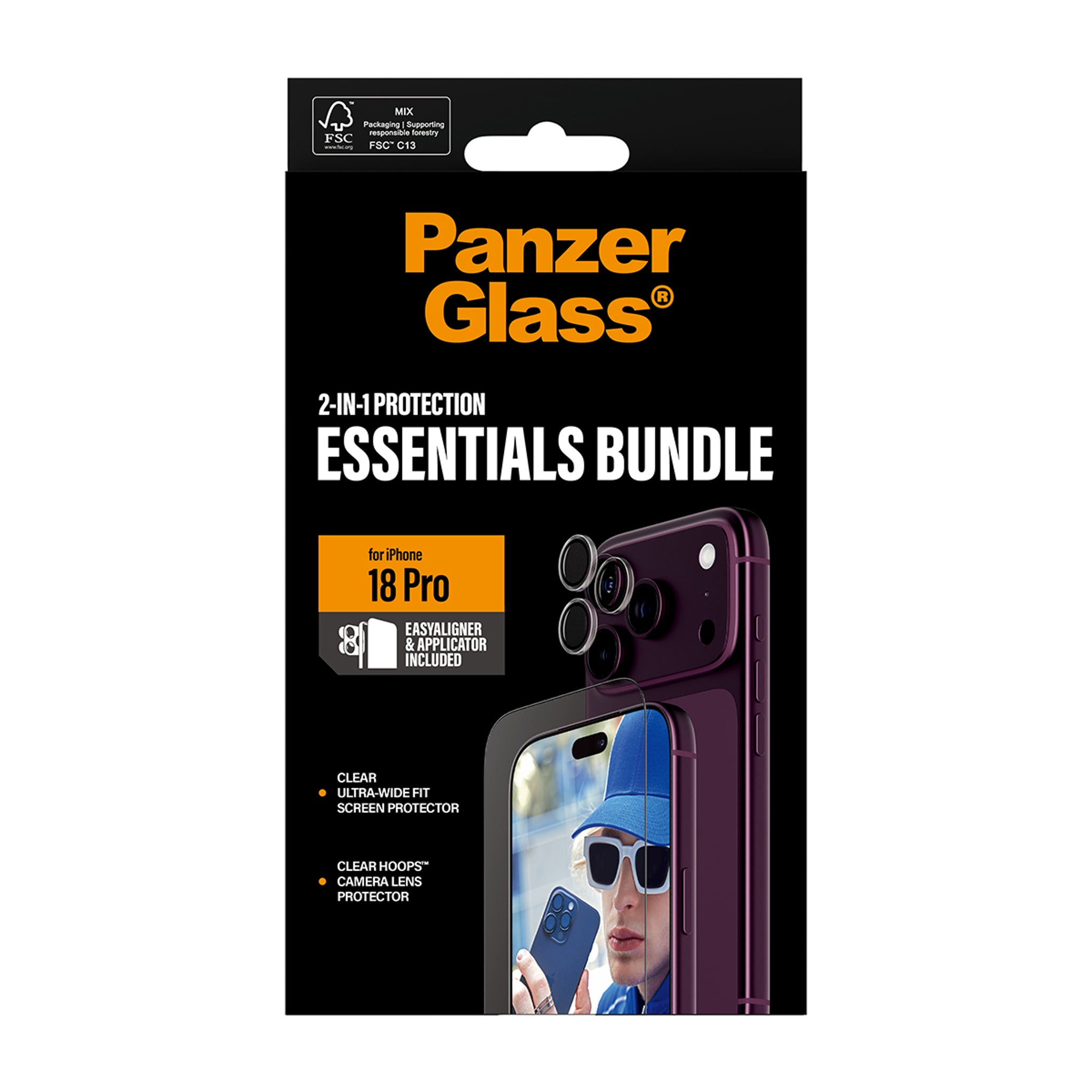 PanzerGlass® 2-in-1 Essentials Pakke iPhone 18 Pro